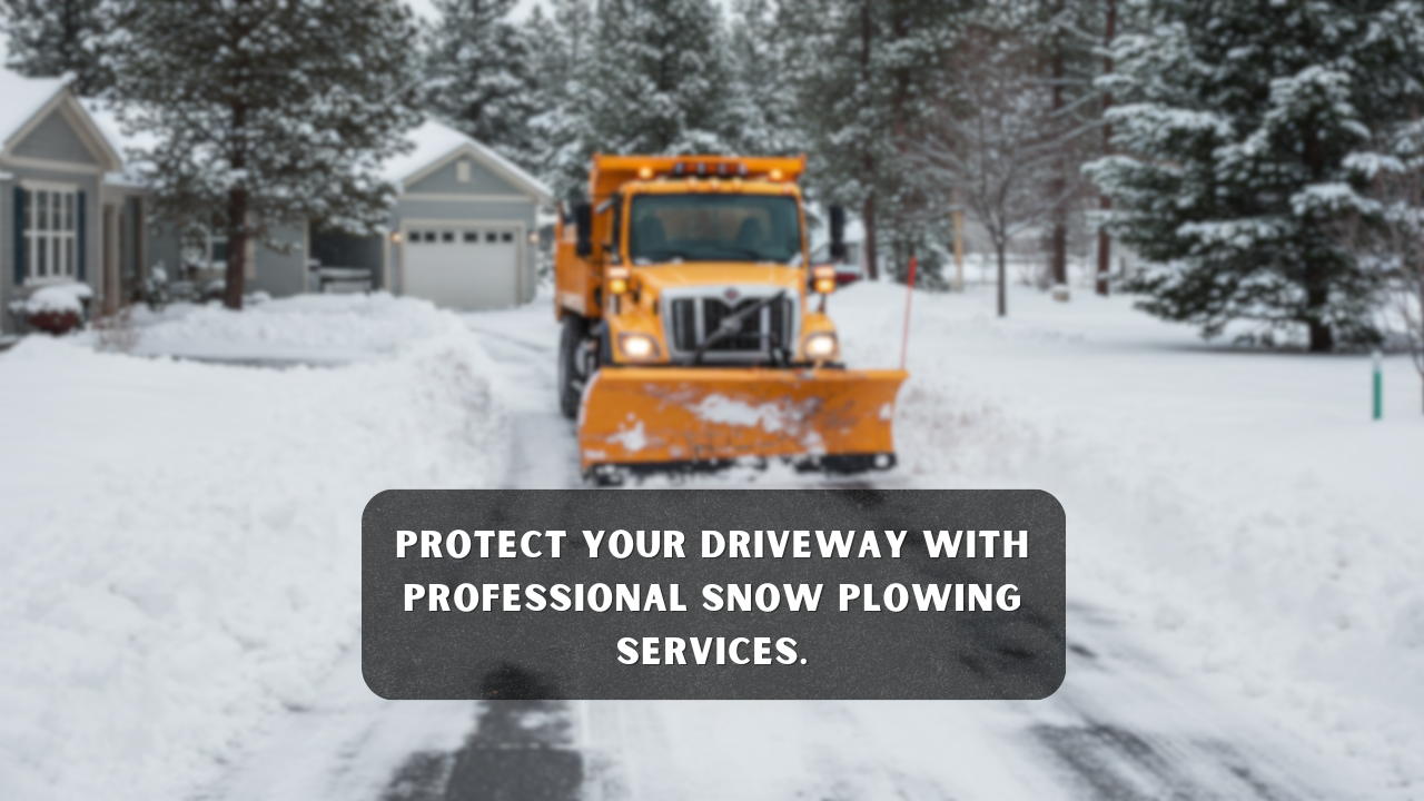 Residential driveway being cleared by professional snow plowing services in Twin Falls, Idaho