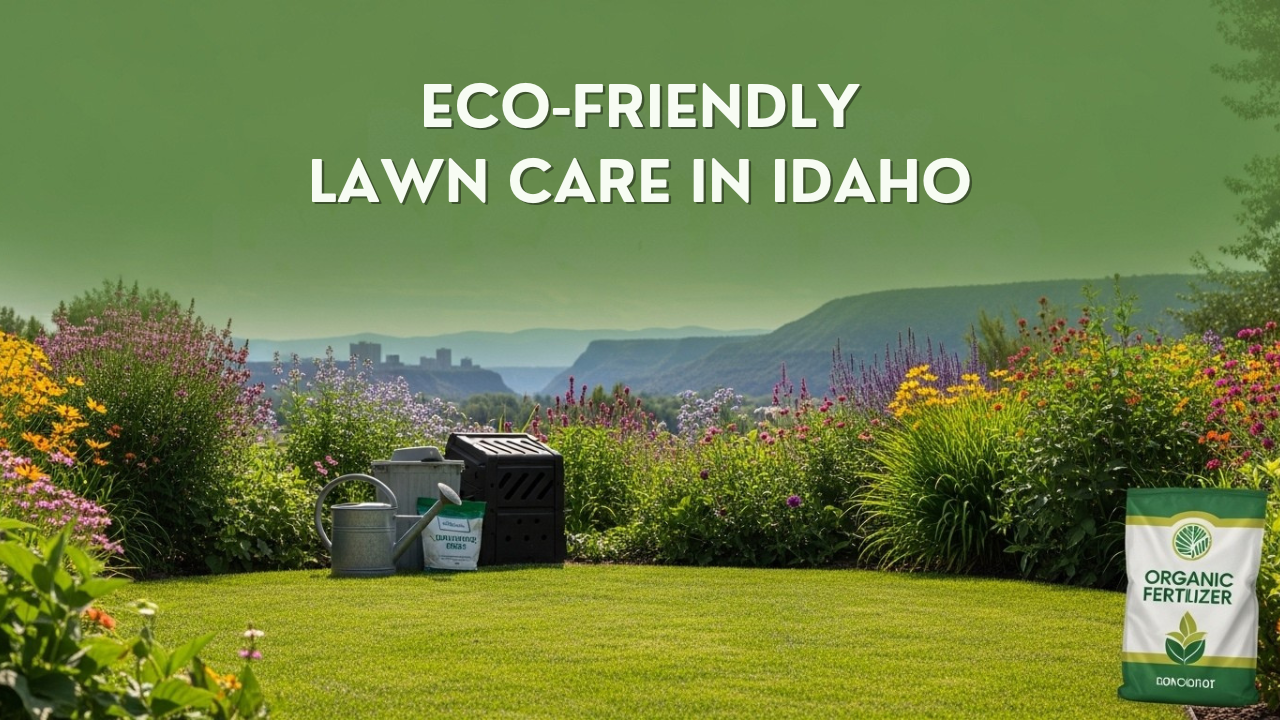 Eco-friendly lawn care in Idaho showcasing organic, water-wise landscaping and sustainable lawn maintenance practices in Twin Falls.